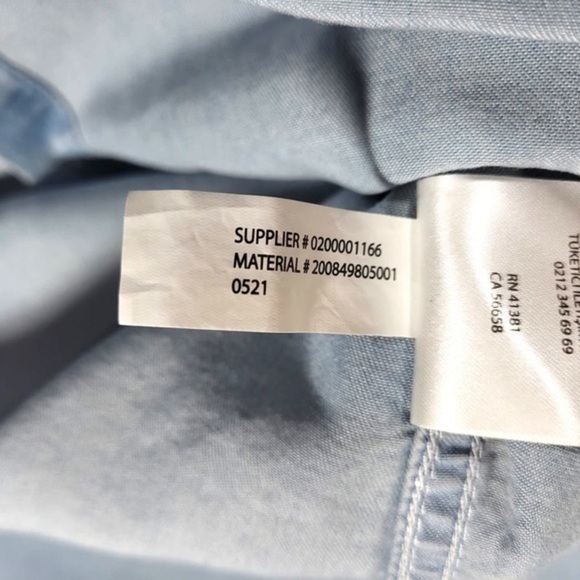 Lauren Ralph Lauren Tie Neck Button Up Blouse in Pale Blue Wash - Picture 7 of 9